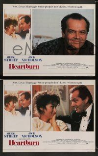 6w193 HEARTBURN 8 English LCs '86 Meryl Streep, Jack Nicholson, directed by Mike Nichols!
