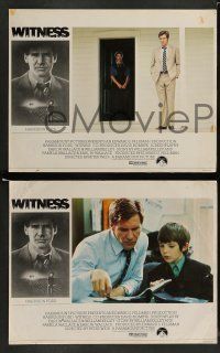 6w487 WITNESS 8 English LCs '85 cop Harrison Ford in Amish country, directed by Peter Weir!