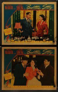 6w545 BEDTIME STORY 6 LCs '41 great images of Fredric March & sexy Loretta Young!