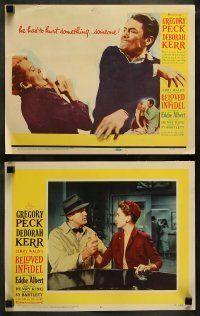 6w056 BELOVED INFIDEL 8 LCs '59 Gregory Peck as F. Scott Fitzgerald, sexy Deborah Kerr!