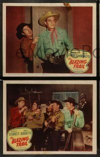 6w612 BLAZING TRAIL 5 LCs '49 Charles Starrett as The Durango Kid & Smiley Burnette!