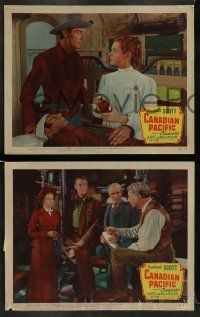 6w776 CANADIAN PACIFIC 3 LCs '49 cowboy Randolph Scott, Nancy Olson, Victor Jory