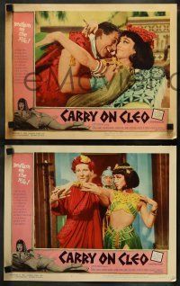 6w078 CARRY ON CLEO 8 LCs '65 English comedy on the Nile, sexy Amanda Barrie in title role!
