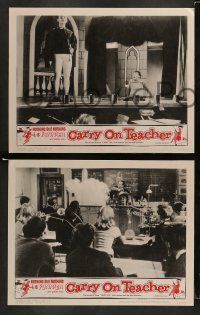 6w781 CARRY ON TEACHER 3 LCs '62 Kenneth Connor, Charles Hawtrey, Leslie Phillips, Joan Sims!