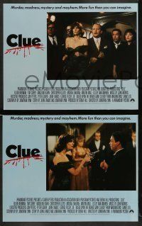 6w093 CLUE 8 LCs '85 images of Tim Curry, Christopher Lloyd, Lesley Ann Warren, Eileen Brennan!