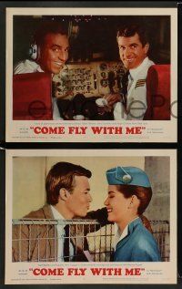 6w097 COME FLY WITH ME 8 LCs '63 Dolores Hart, Hugh O'Brian, Boehm, Tiffin, Malden!
