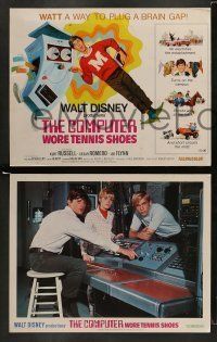 6w099 COMPUTER WORE TENNIS SHOES 8 LCs '69 Walt Disney, young Kurt Russell, Cesar Romero!