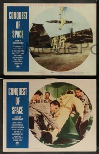 6w785 CONQUEST OF SPACE 3 LCs '55 George Pal sci-fi, see how it will happen in your lifetime!