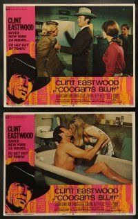 6w509 COOGAN'S BLUFF 7 LCs '68 cowboy Clint Eastwood in New York City, directed by Don Siegel!