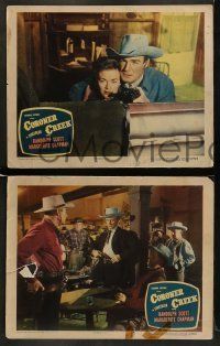 6w617 CORONER CREEK 5 LCs '48 western cowboy Randolph Scott, sexiest Marguerite Chapman!