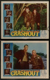 6w106 CRASHOUT 8 LCs '54 William Bendix, Arthur Kennedy, & desperate caged men who go over the wall