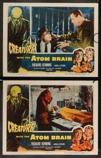 6w680 CREATURE WITH THE ATOM BRAIN 4 LCs '55 Richard Denning, Launer is a dead man stalking prey!
