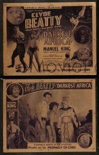 6w116 DARKEST AFRICA 8 chap 15 LCs '36 Clyde Beatty, Manuel King, Corrigan in gorilla suit, rare!