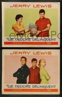 6w125 DELICATE DELINQUENT 8 LCs '57 wacky teen Jerry Lewis, Darren McGavin, Martha Hyer, Ivers!