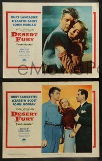 6w126 DESERT FURY 8 LCs R58 Burt Lancaster, gorgeous Lizbeth Scott, & John Hodiak, film noir!