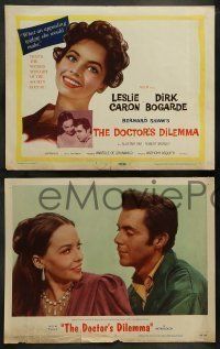 6w131 DOCTOR'S DILEMMA 8 LCs '59 doctor John Robinson, pretty Leslie Caron!