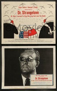 6w132 DR. STRANGELOVE 8 LCs '64 Stanley Kubrick, Peter Sellers, Sterling Hayden, rare complete set!