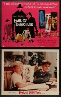 6w018 EMIL & THE DETECTIVES 9 LCs '64 Walt Disney, the kids turn it into a comical calamity!
