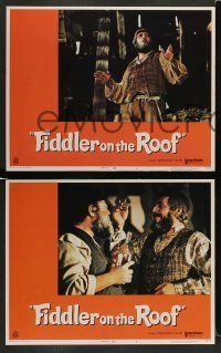 6w150 FIDDLER ON THE ROOF 8 LCs '71 great images of Topol, Norman Jewison musical!