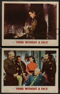 6w688 FIEND WITHOUT A FACE 4 LCs '58 Marshall Thompson, English sci-fi horror!