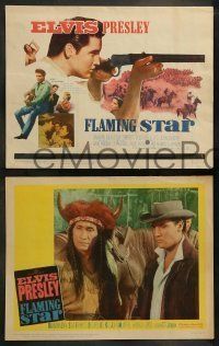 6w155 FLAMING STAR 8 LCs '60 cowboy Elvis Presley, Barbara Eden, Dolores Del Rio, John McIntire!