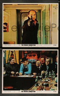 6w516 FRENCH CONNECTION 7 LCs '71 William Friedkin, Gene Hackman, Roy Scheider, Marcel Bozzuffi!