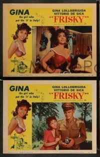 6w691 FRISKY 4 LCs '56 Vittorio de Sica & sexy frisky Gina Lollobrigida put the 'it' in Italy!