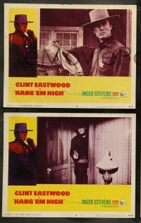 6w186 HANG 'EM HIGH 8 LCs '68 Clint Eastwood, they hung the wrong man & didn't finish the job!