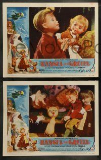 6w520 HANSEL & GRETEL 7 LCs '54 classic fantasy tale acted out by cool Kinemin puppets!