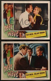 6w558 HEAT WAVE 6 LCs '54 HOT tempting taunting bad girl Hillary Brooke, Alex Nicol!