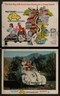 6w019 HERBIE GOES TO MONTE CARLO 9 LCs '77 Disney, wacky Volkswagen Beetle car racing!