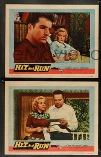 6w559 HIT & RUN 6 LCs '57 sexy bad kiss-and-go pick-up girl Cleo Moore & Vince Edwards!