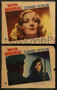 6w698 HOTEL IMPERIAL 4 LCs '39 great images of Ray Milland romancing beautiful Isa Miranda!
