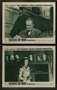 6w699 HOUSE OF WAX 4 2D LCs '53 Vincent Price, Andre De Toth, horror images & Charles Bronson!