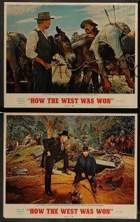 6w625 HOW THE WEST WAS WON 5 LCs R70 John Ford epic, Debbie Reynolds, Gregory Peck & all-star cast!