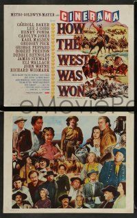 6w204 HOW THE WEST WAS WON 8 Cinerama int'l LCs '64 John Ford, Hathaway & Marshall epic, top cast!