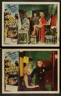6w521 HUMAN JUNGLE 7 LCs '54 Gary Merrill, Chuck Connors, sexy Jan Sterling, inside police story!