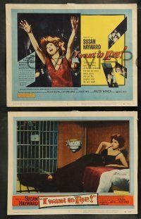 6w216 I WANT TO LIVE 8 LCs '58 Susan Hayward as Barbara Graham, image of women's prison!