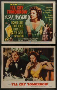 6w219 I'LL CRY TOMORROW 8 LCs '55 cool images of Susan Hayward in her greatest performance!