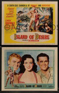 6w230 ISLAND OF DESIRE 8 LCs '52 sexy Linda Darnell & Tab Hunter in tropical adventure!