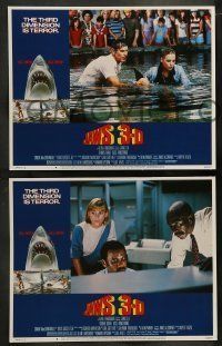 6w234 JAWS 3-D 8 LCs '83 Dennis Quaid, Bess Armstrong, Gossett Jr., the third dimension is terror!