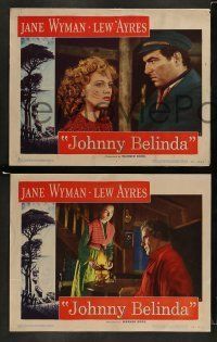 6w814 JOHNNY BELINDA 3 LCs '48 Jane Wyman, Agnes Moorehead, Charles Bickford, Jan Sterling!