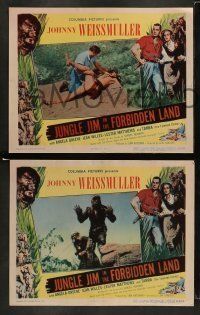 6w708 JUNGLE JIM IN THE FORBIDDEN LAND 4 LCs '51 Johnny Weissmuller & Angela Greene in the jungle!