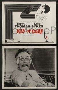 6w243 KILL OR CURE 8 LCs '62 English bumbling comic detective Terry-Thomas, Eric Sykes