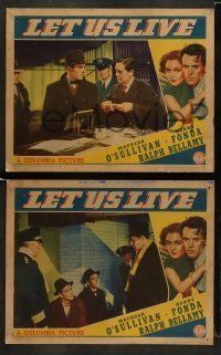 6w820 LET US LIVE 3 LCs '39 Ralph Bellamy & Henry Fonda, Maureen O'Sullivan!