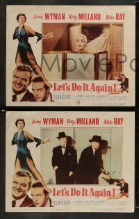 6w821 LET'S DO IT AGAIN 3 LCs '53 Ray Milland, art and images of sexy go go girl Jane Wyman!