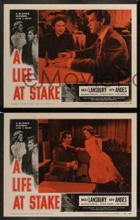 6w255 LIFE AT STAKE 8 LCs '55 great images of blonde Jezebel Angela Lansbury & Keith Andes!