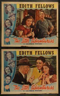 6w713 LITTLE ADVENTURESS 4 LCs '38 Edith Fellows, a thrilling drama of true and daring hearts!