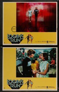 6w566 LOGAN'S RUN 6 LCs '76 Michael York & Jenny Agutter w/ Peter Ustinov and wacky Box!
