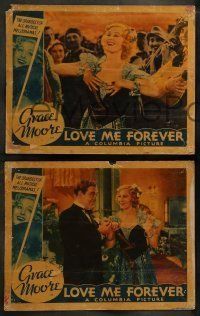 6w716 LOVE ME FOREVER 4 LCs '35 pretty singer Grace Moore, grandest of all musical melodramas!